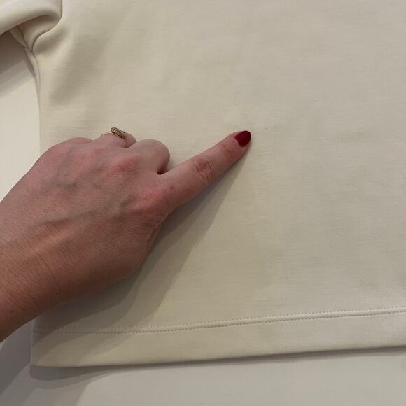 7 Diamonds REV Crop Crewneck Sweatshirt Medium Cream Modal Blend - Picture 9 of 12